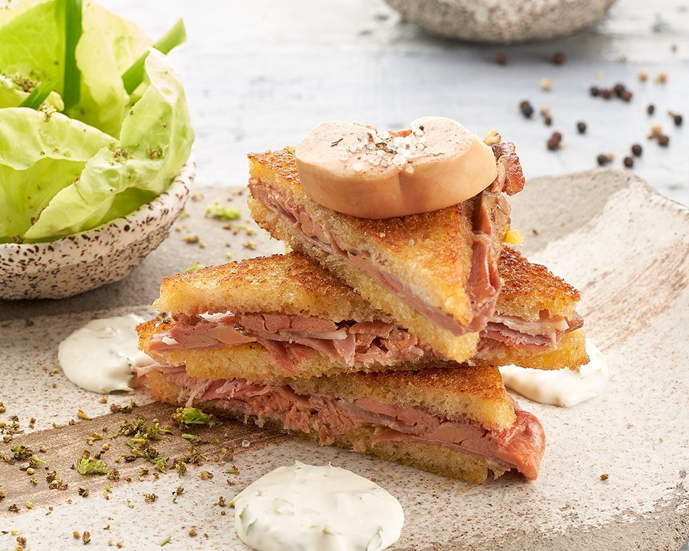 Croquemonsieur de Foie Gras et jambon cru par Julien Lapraille