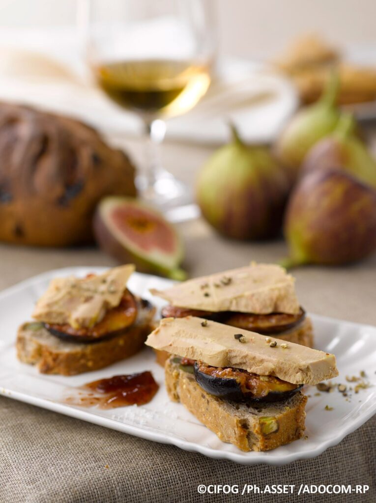 Tartines de figue et foie gras